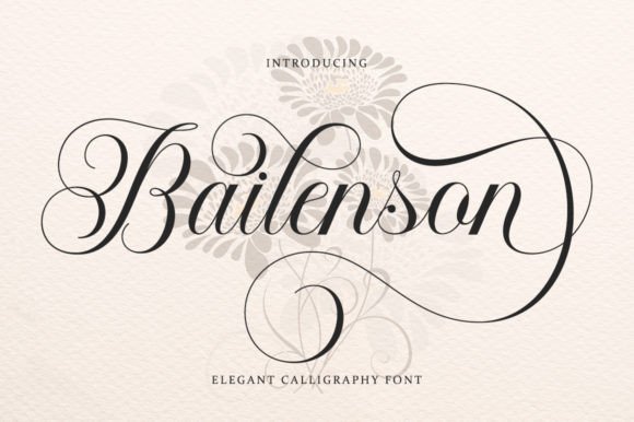 Bailenson Font: The Elegant Calligraphic Typeface for Luxury Design