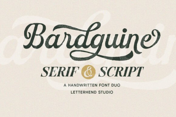 Bardguine: Where Vintage Serif Meets Artisan Script