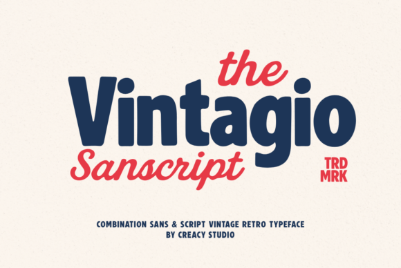 Blending Bold Sans with Smooth Script: The Vintagio Approach