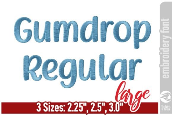 Gumdrop Playful Embroidery Font: A Friendly Type for Custom Creations