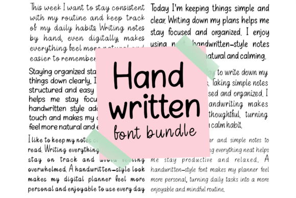 Handwritten Font Bundle: The Warmth of Pen on Paper