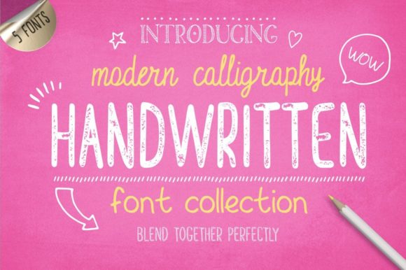 Handwritten Font Collection: 5 Fonts for Authentic Branding
