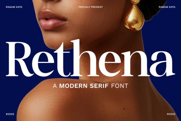 Rethena Font: Commanding Attention in Luxury Brand Design