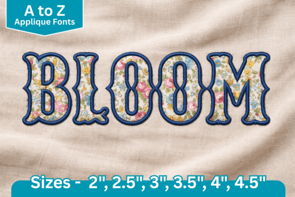 Satin Line Edge Applique Font: A Handmade Touch for Digital Projects