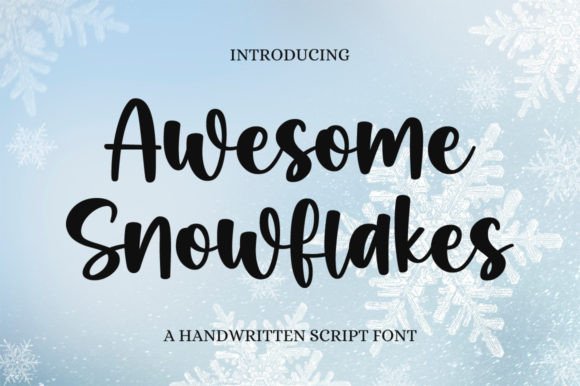 The Flowing Elegance of Awesome Snowflakes Font